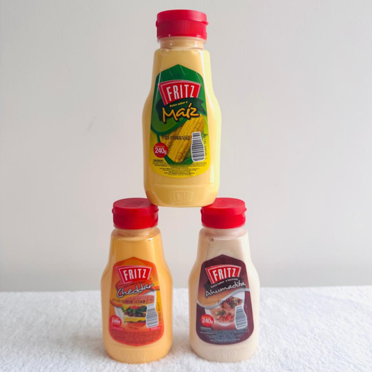 3 Pack Fritz: Salsa de Maiz, Cheddar y Ahumadita