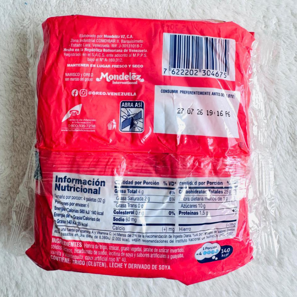 Galletas Oreo de Guayaba 192g