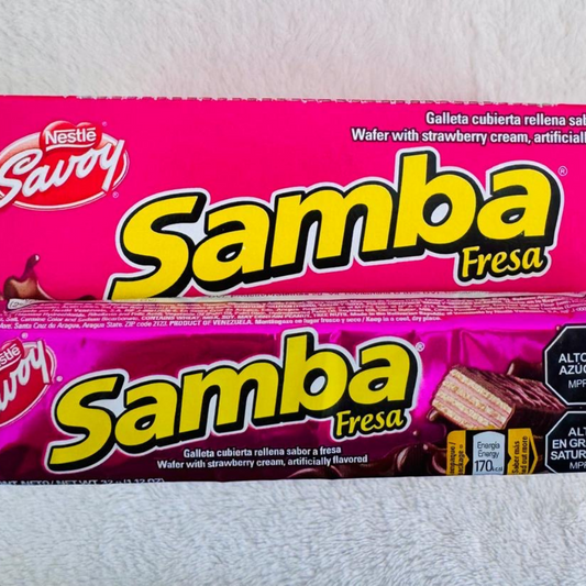 Samba de Fresa Caja con 20 Unidades