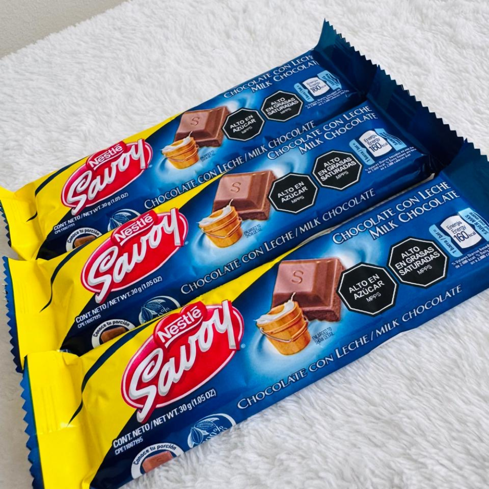 Savoy Chocolate de Leche Caja con 12 Unidades