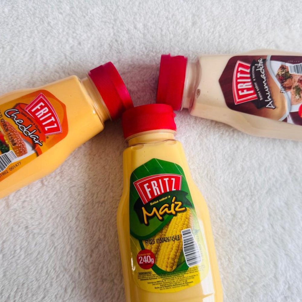 3 Pack Fritz: Salsa de Maiz, Cheddar y Ahumadita