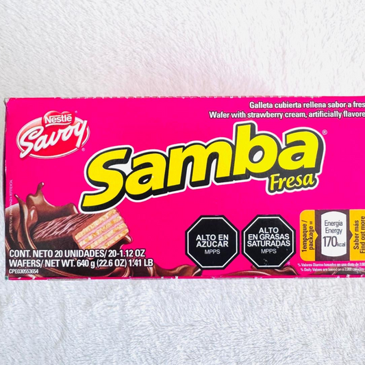 Samba de Fresa Caja con 20 Unidades